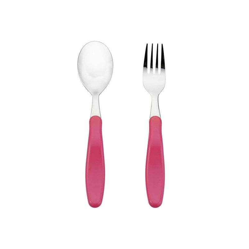 EZ Grip Toddler Kids Spoon and Fork Set with Case